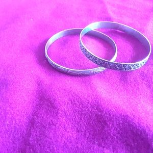 DANECRAFT vintage sterling silver bangle BRACELET and unmarked Bangle
